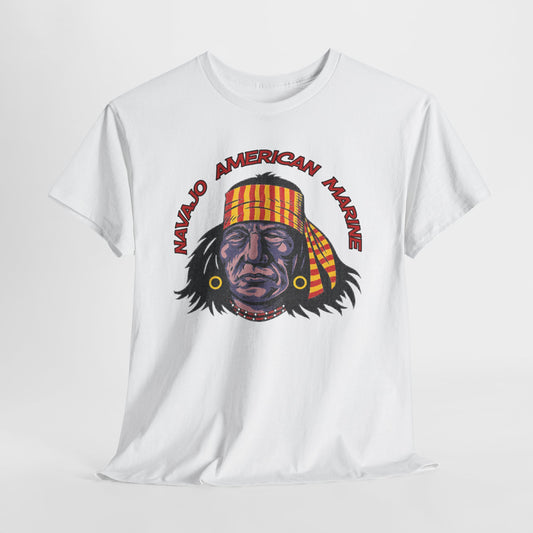 T-shirt Geronimo Navajo Tribale - Maglietta Vintage Anni 80 American Marine Heritage