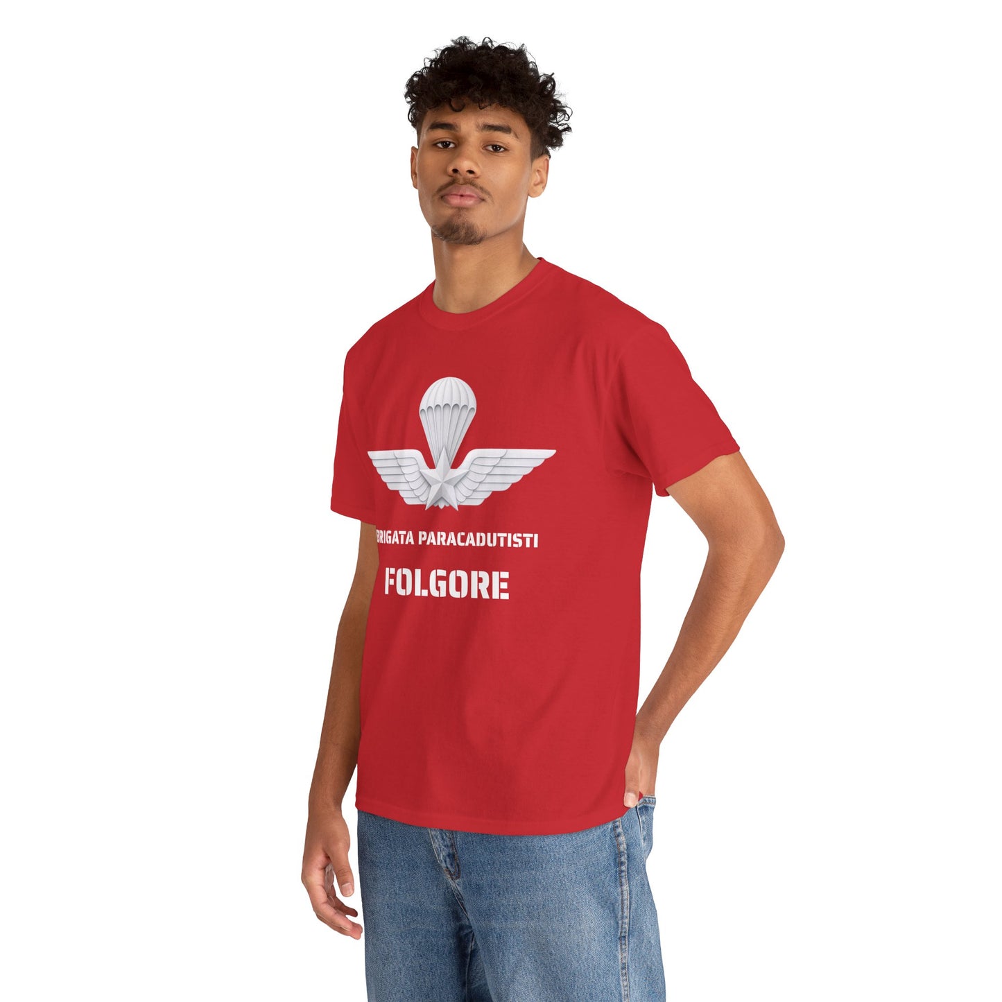 Paracadutisti Folgore T-Shirt Uomo - Brigata Paracadutisti Folgore - Maglietta Militare Italiana Regalo Esercito