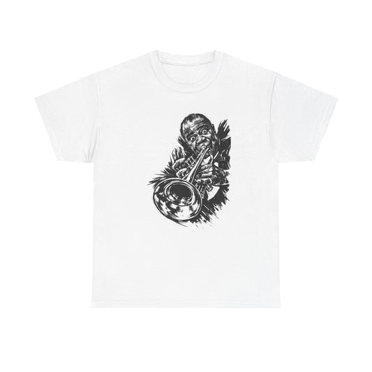Louis Armstrong Jazz T-Shirt - Maglietta Jazz Tromba | Vintage Jazz Music Tee | Regalo per Amanti del Jazz | Musician Shirt