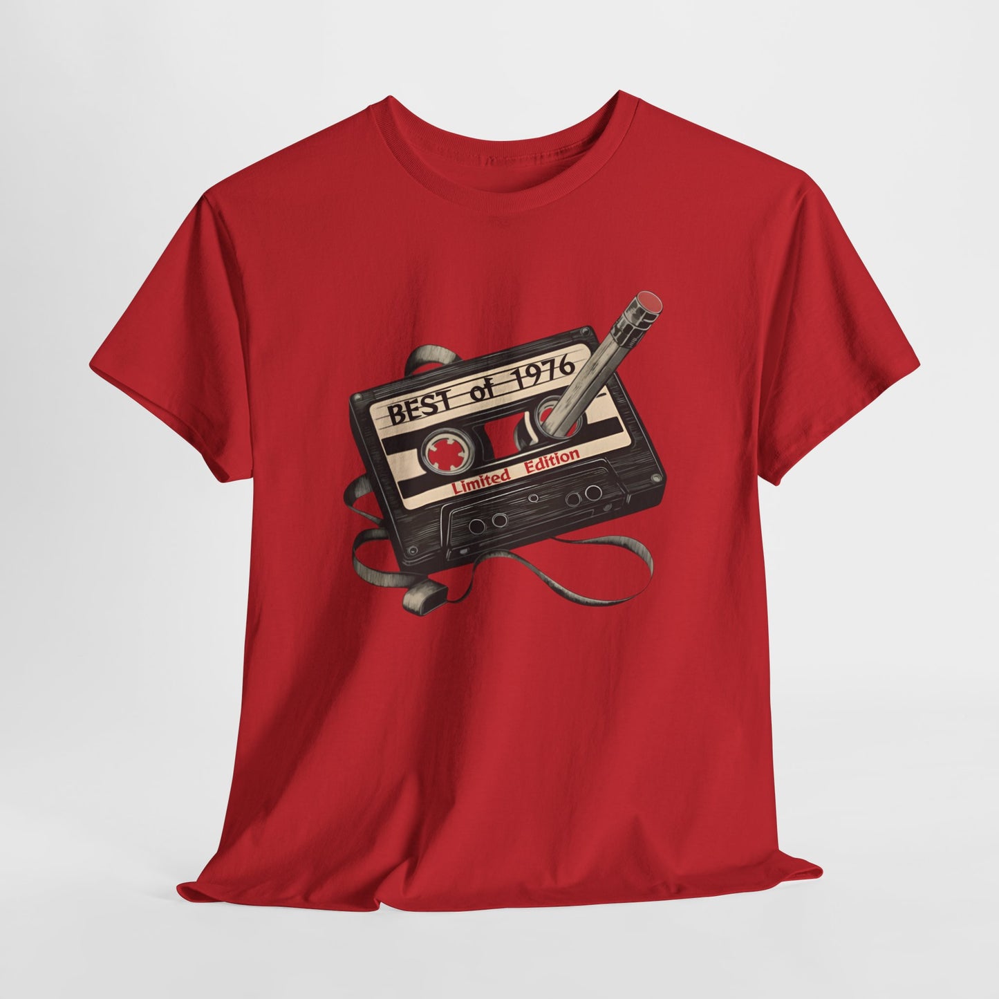 1976 50th Birthday Retro Cassette Tee — Vintage Music Tape Shirt