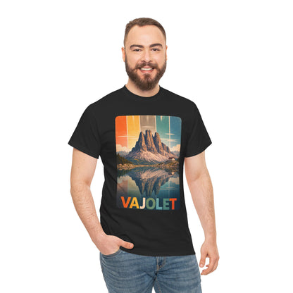 Dolomiti T-shirt, Torri del Vajolet Maglietta, Montagna Alpina Vintage, Paesaggio Lago, Idea Regalo Trekking