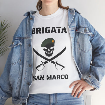 Brigata San Marco Skull T-Shirt — Marina Militare Pirate-Style Tee for Military Fans