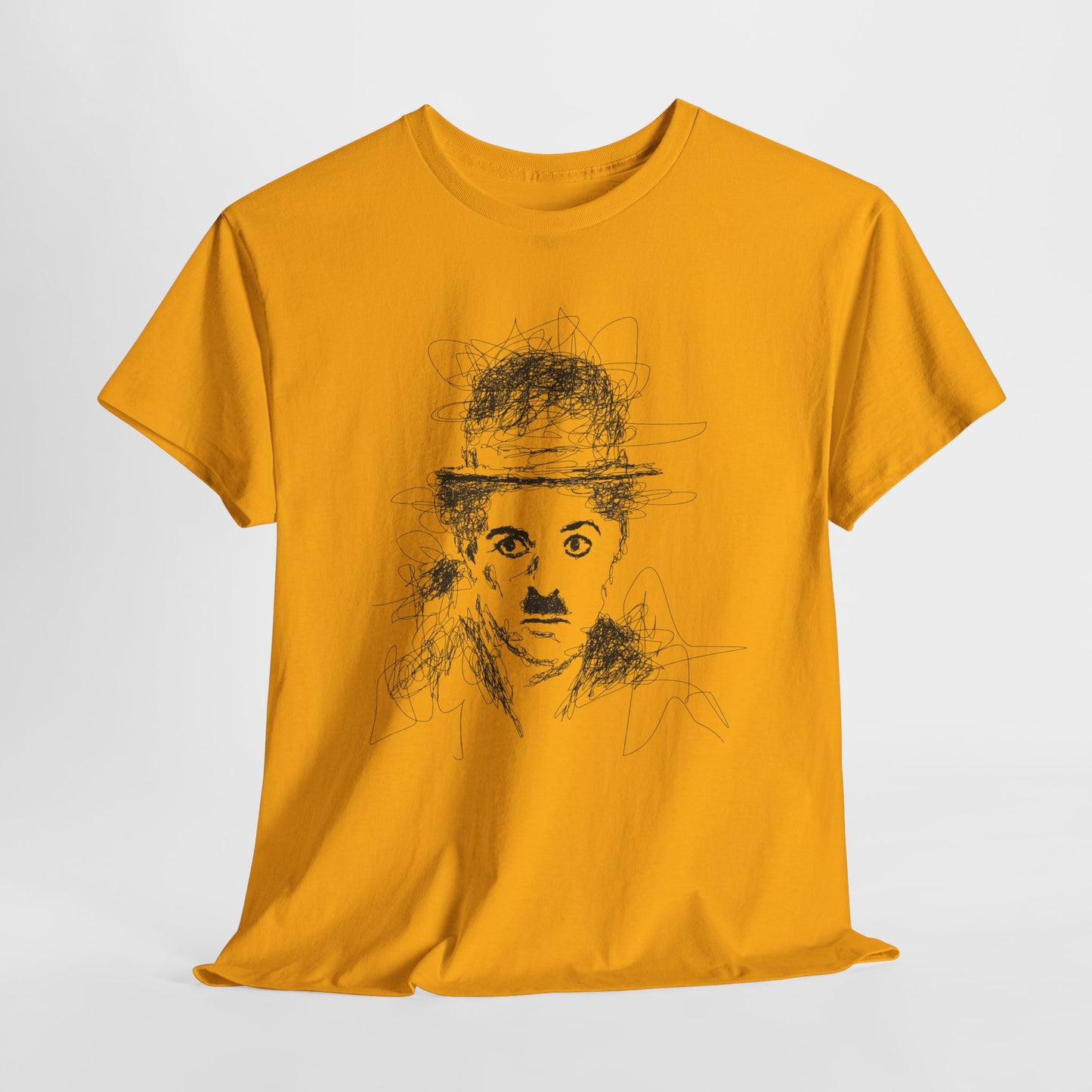 T-shirt Charlie Chaplin, Artistic Character Tee - Unique Graphic Design, Casual Wear, Gift for Artists, Vintage Style, Unisex Fashion