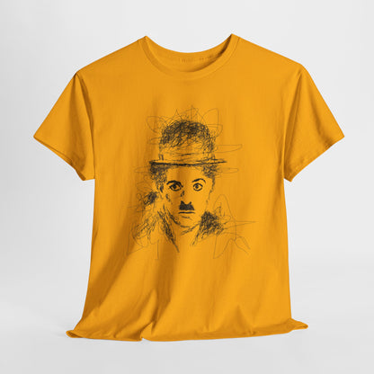 T-shirt Charlie Chaplin, Artistic Character Tee - Unique Graphic Design, Casual Wear, Gift for Artists, Vintage Style, Unisex Fashion
