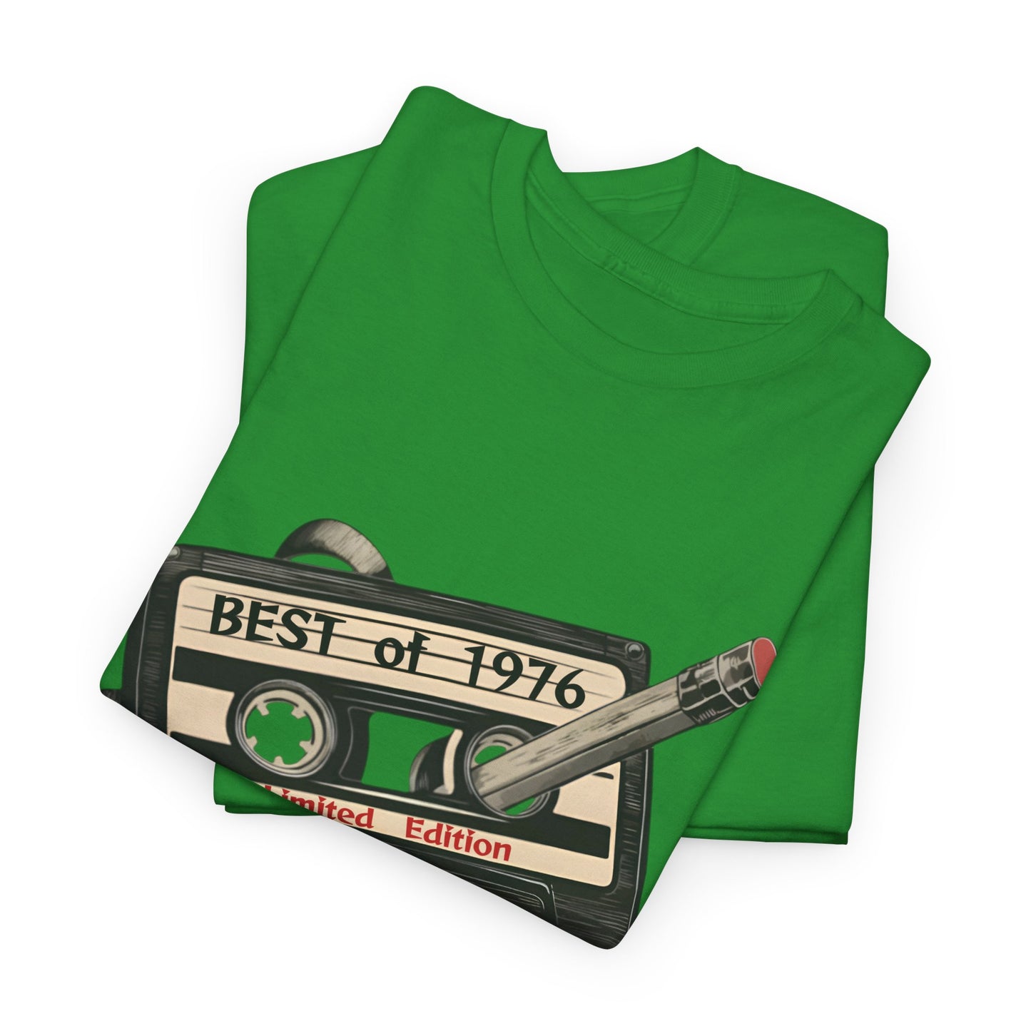 1976 50th Birthday Retro Cassette Tee — Vintage Music Tape Shirt