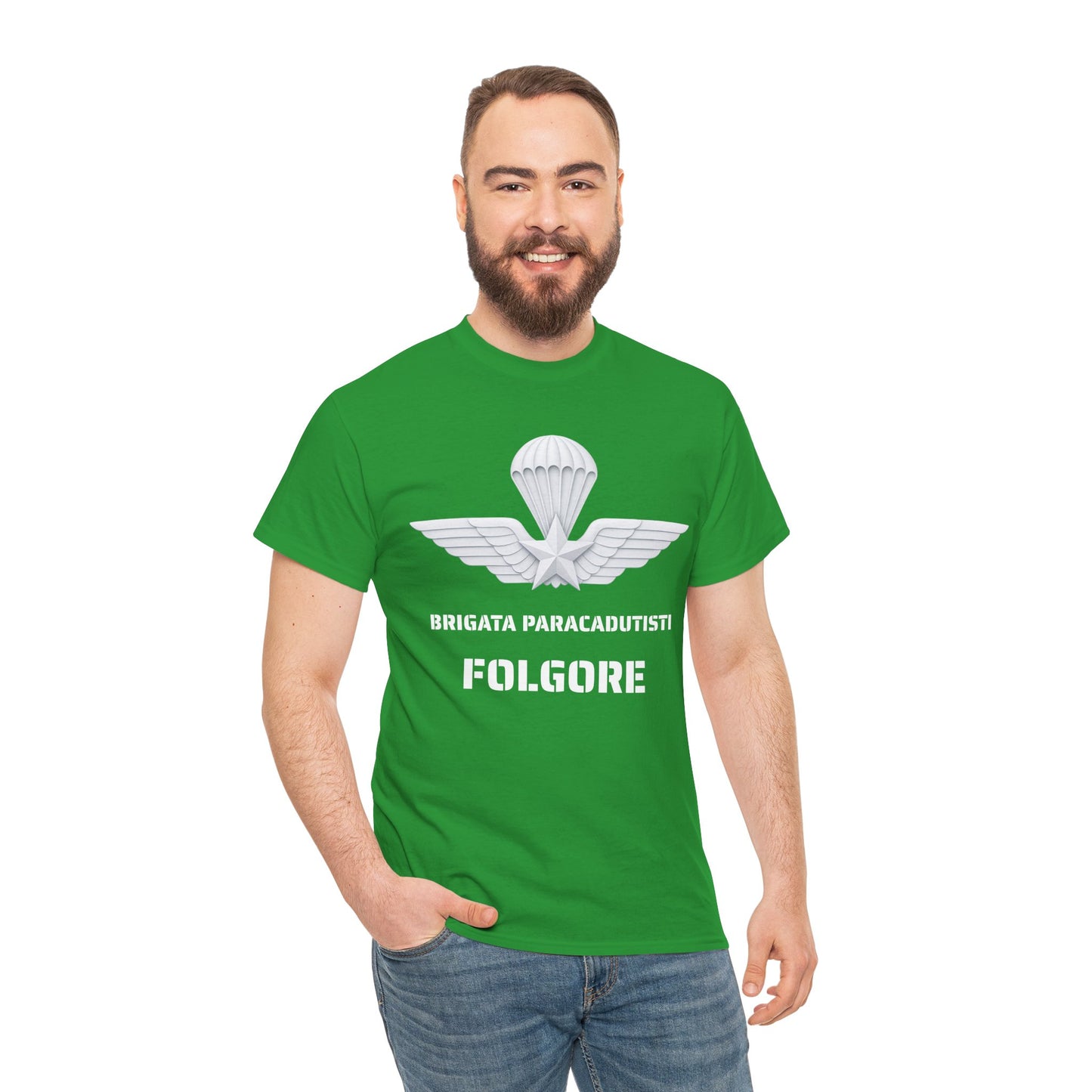 Paracadutisti Folgore T-Shirt Uomo - Brigata Paracadutisti Folgore - Maglietta Militare Italiana Regalo Esercito