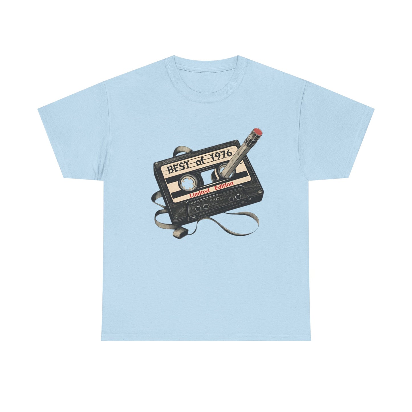 1976 50th Birthday Retro Cassette Tee — Vintage Music Tape Shirt