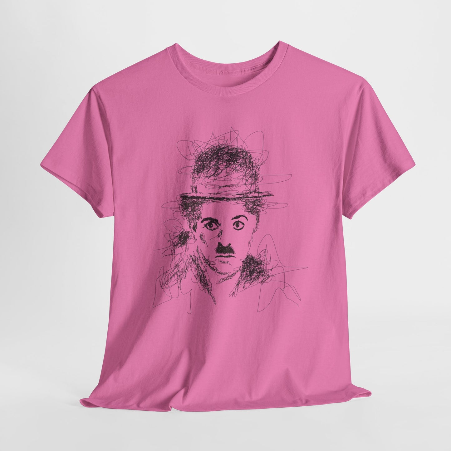 T-shirt Charlie Chaplin, Artistic Character Tee - Unique Graphic Design, Casual Wear, Gift for Artists, Vintage Style, Unisex Fashion