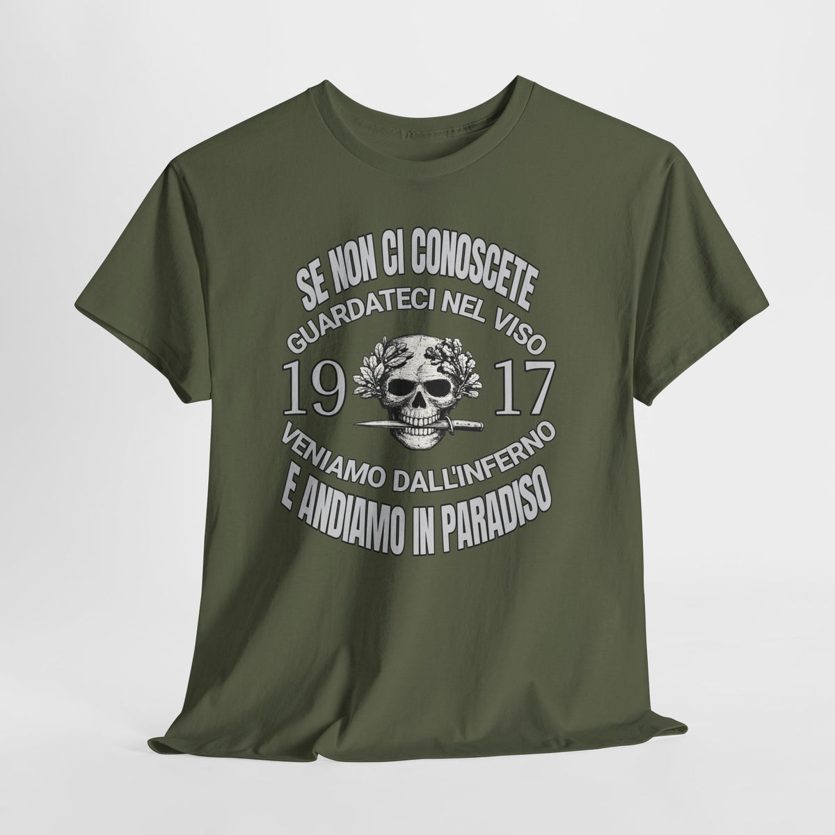 T-Shirt Arditi 1917 Me Ne Frego Militaria Italiana Grande Guerra Teschio