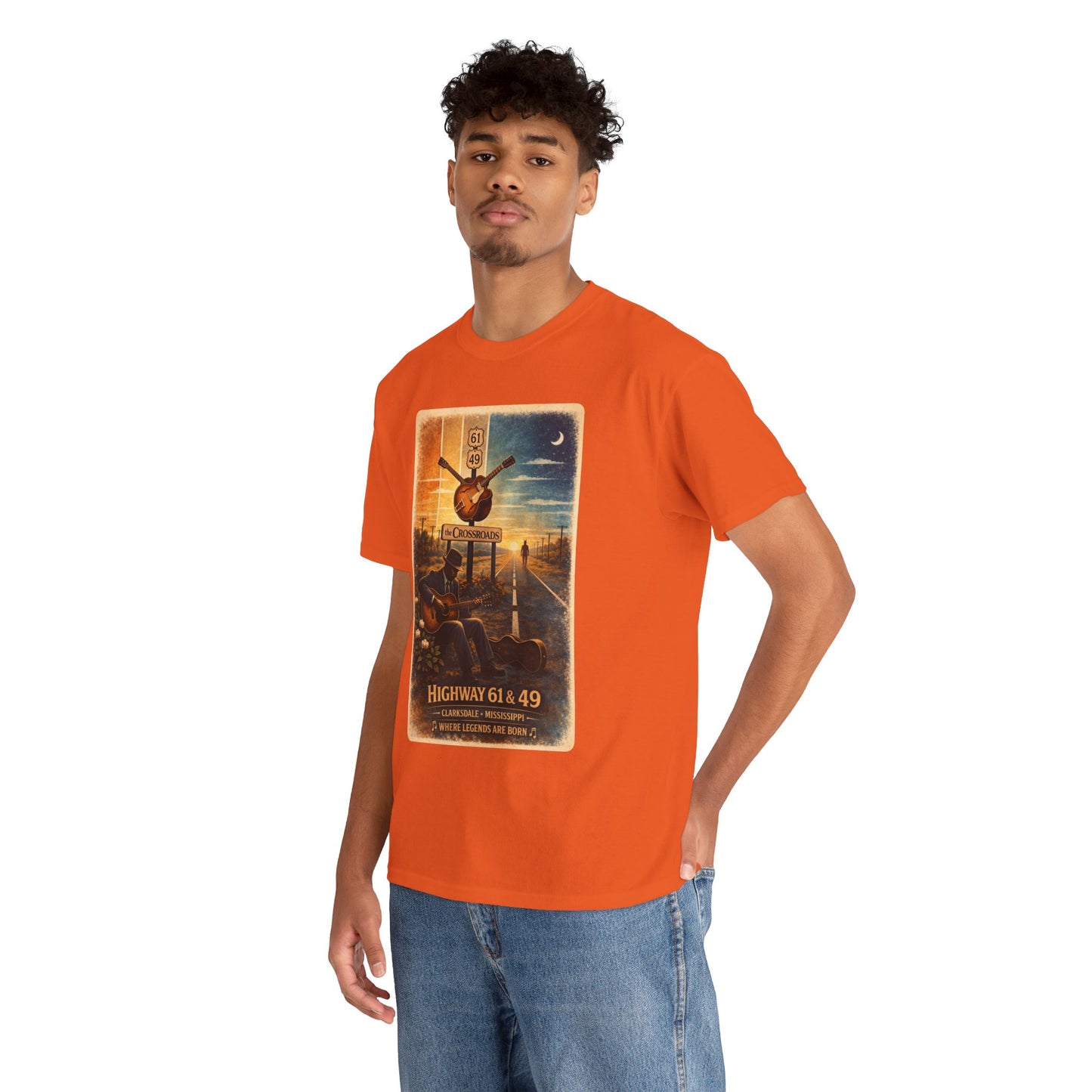 Robert Johnson Crossroads T-Shirt | Delta Blues Mississippi Tee | Route 61 Vintage Guitar Shirt
