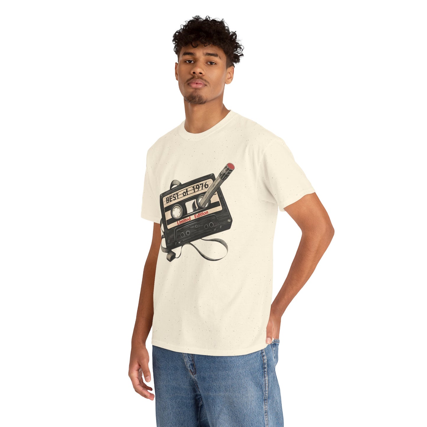 1976 50th Birthday Retro Cassette Tee — Vintage Music Tape Shirt