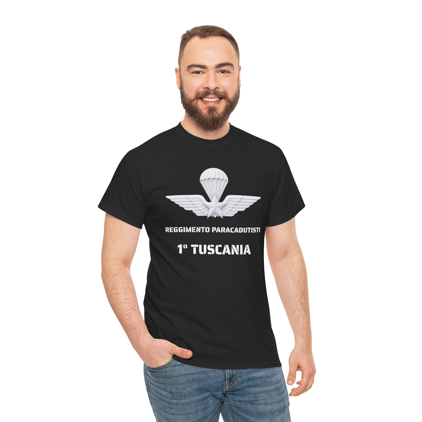 Paracadutisti Reggimento Tuscania Emblema T-Shirt | 1 Tuscania Paratrooper