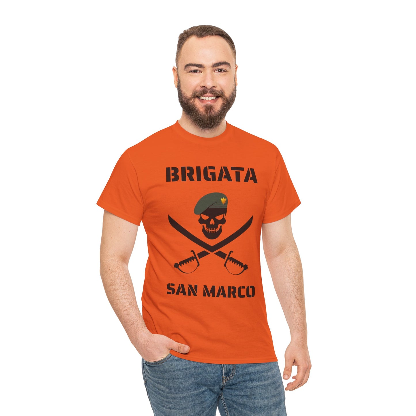 Brigata San Marco Skull T-Shirt — Marina Militare Pirate-Style Tee for Military Fans