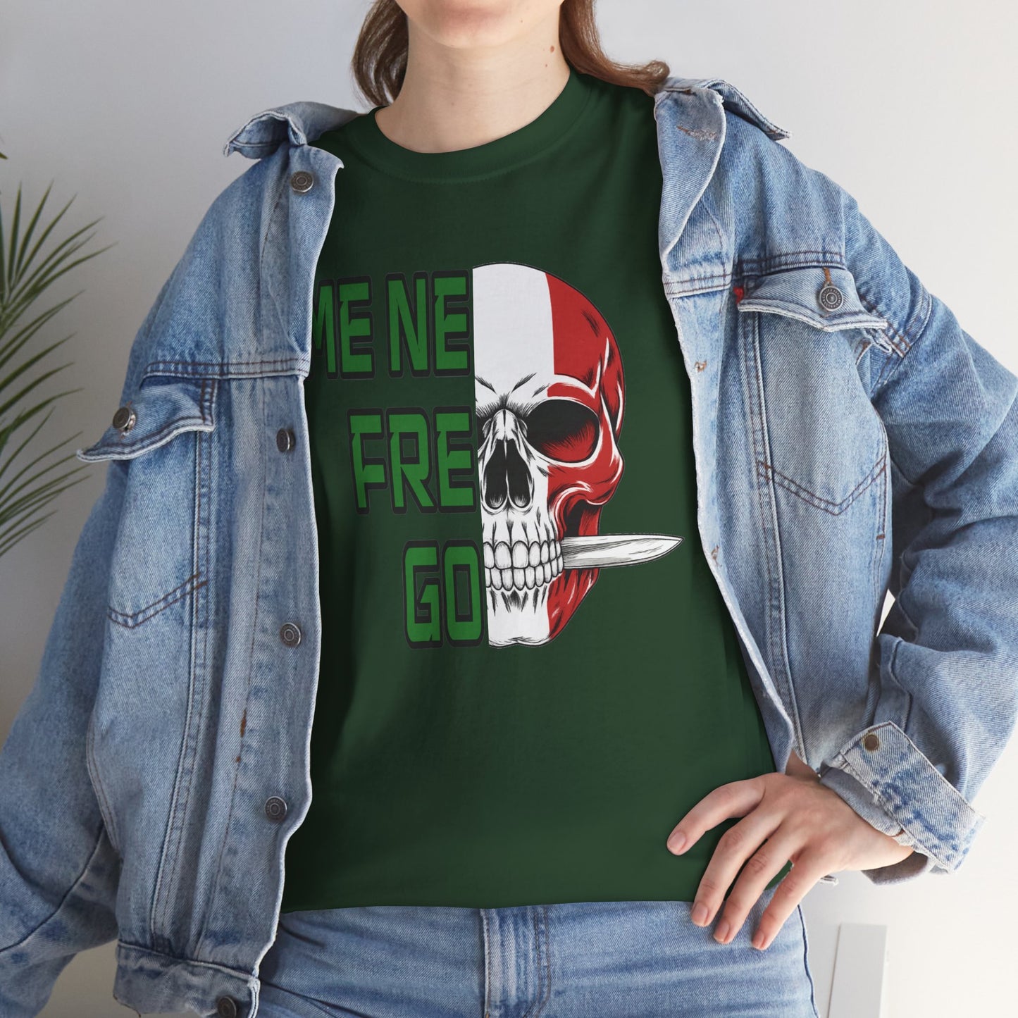 T-Shirt Arditi "Me Ne Frego" | Teschio Tricolore Italiano — Maglietta Militare Vintage