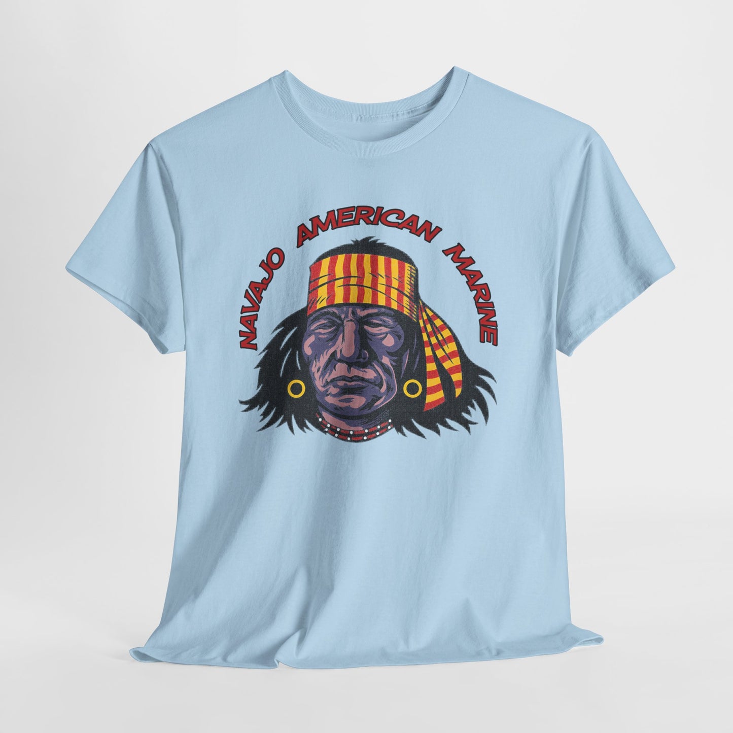 T-shirt Geronimo Navajo Tribale - Maglietta Vintage Anni 80 American Marine Heritage