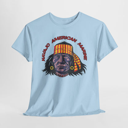 T-shirt Geronimo Navajo Tribale - Maglietta Vintage Anni 80 American Marine Heritage