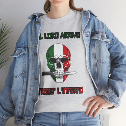 Maglietta Arditi Italiani | T-Shirt Teschio Tricolore Pugnale | Idea Regalo Storia Militare
