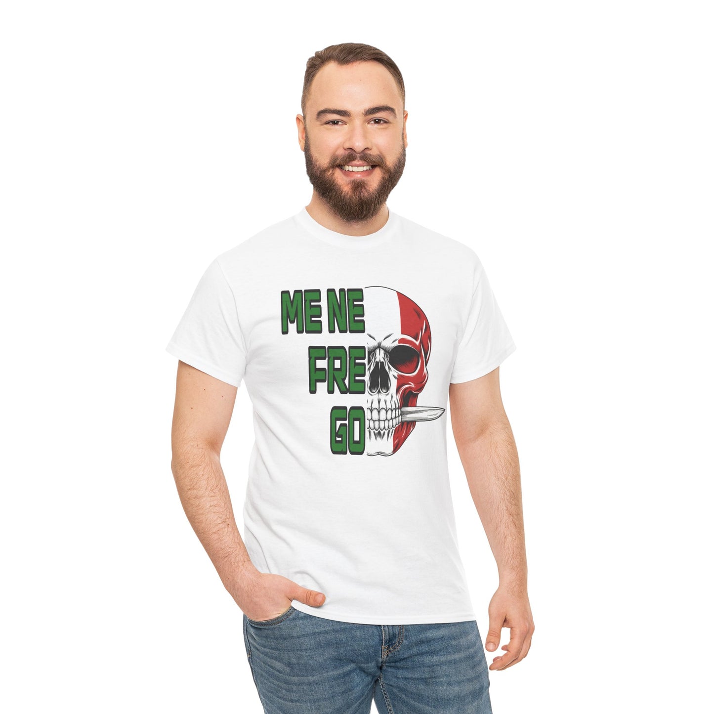 T-Shirt Arditi "Me Ne Frego" | Teschio Tricolore Italiano — Maglietta Militare Vintage