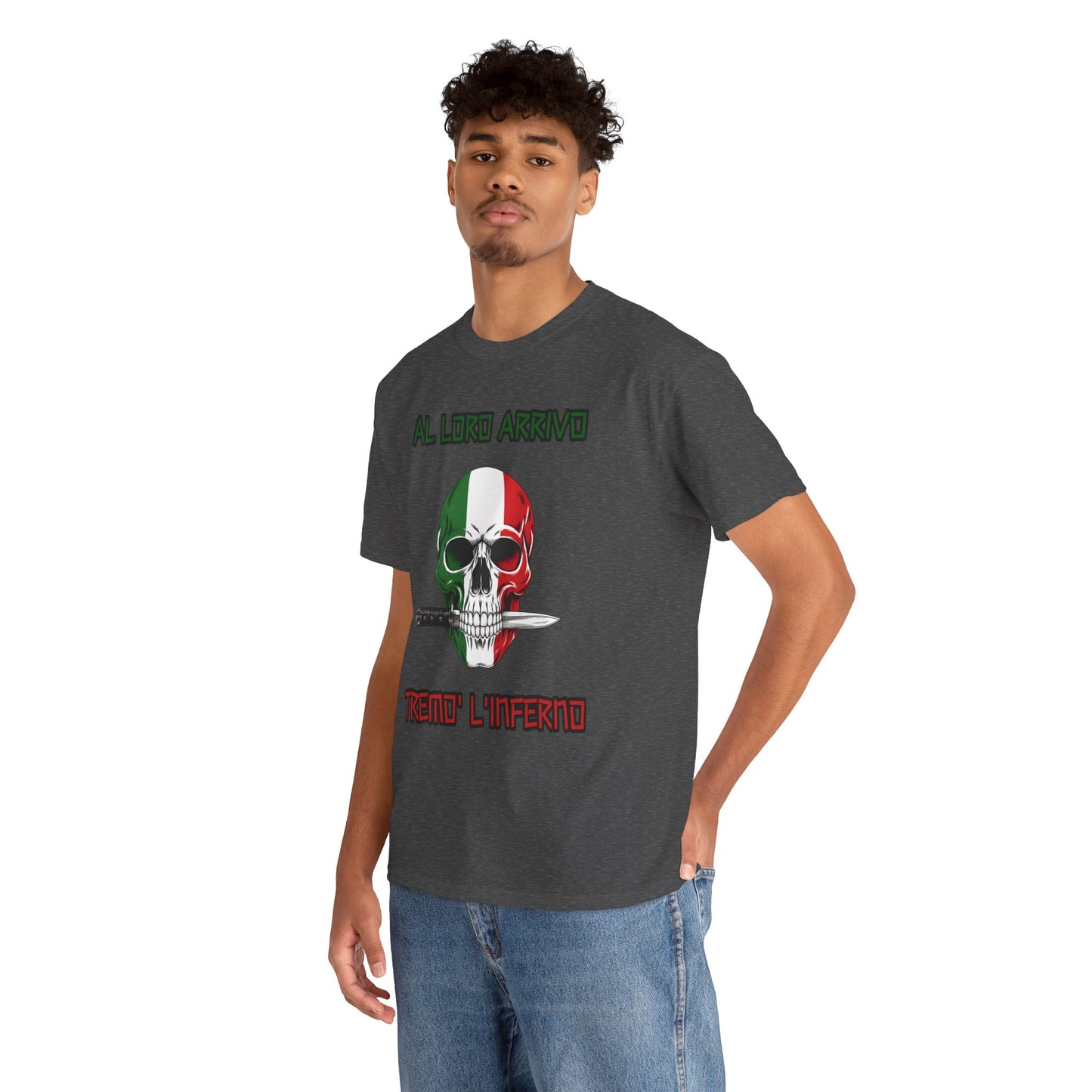 Maglietta Arditi Italiani | T-Shirt Teschio Tricolore Pugnale | Idea Regalo Storia Militare