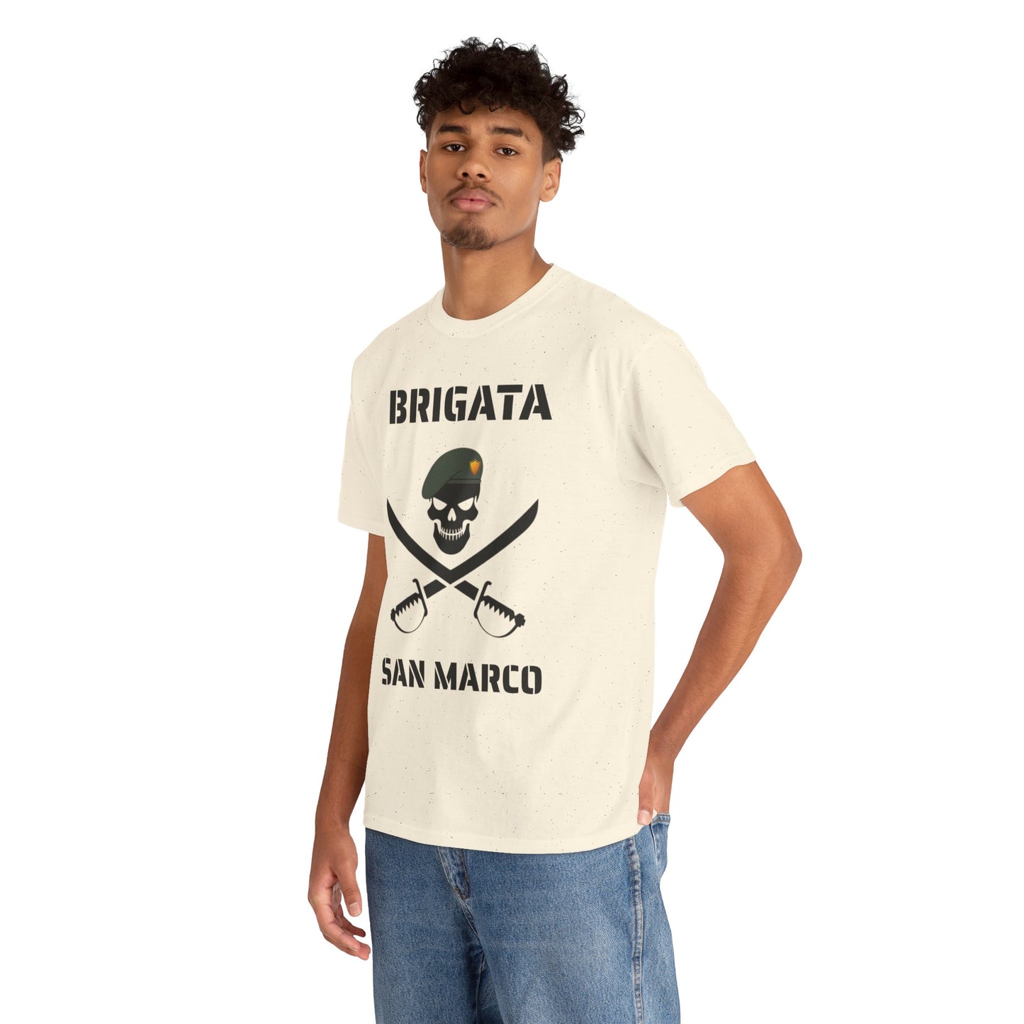 Brigata San Marco Skull T-Shirt — Marina Militare Pirate-Style Tee for Military Fans