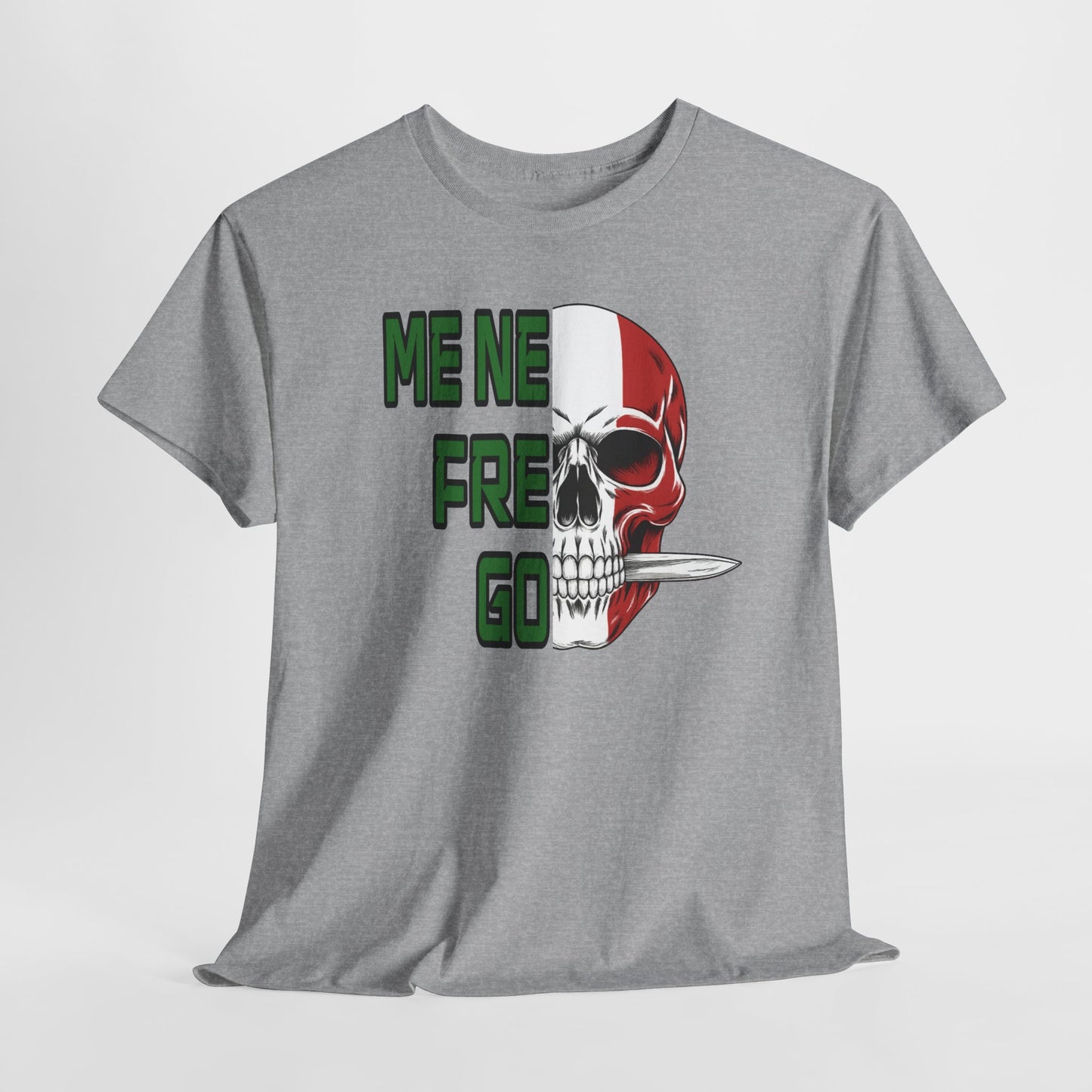 Maglietta Arditi "Me Ne Frego" - T-Shirt Patriottica con Teschio Tricolore