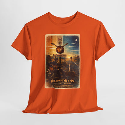 Robert Johnson Crossroads T-Shirt | Delta Blues Mississippi Tee | Route 61 Vintage Guitar Shirt