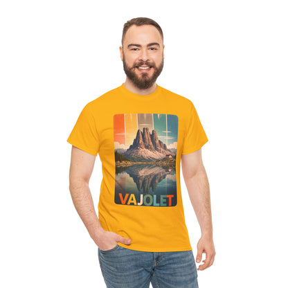 Dolomiti T-shirt, Torri del Vajolet Maglietta, Montagna Alpina Vintage, Paesaggio Lago, Idea Regalo Trekking