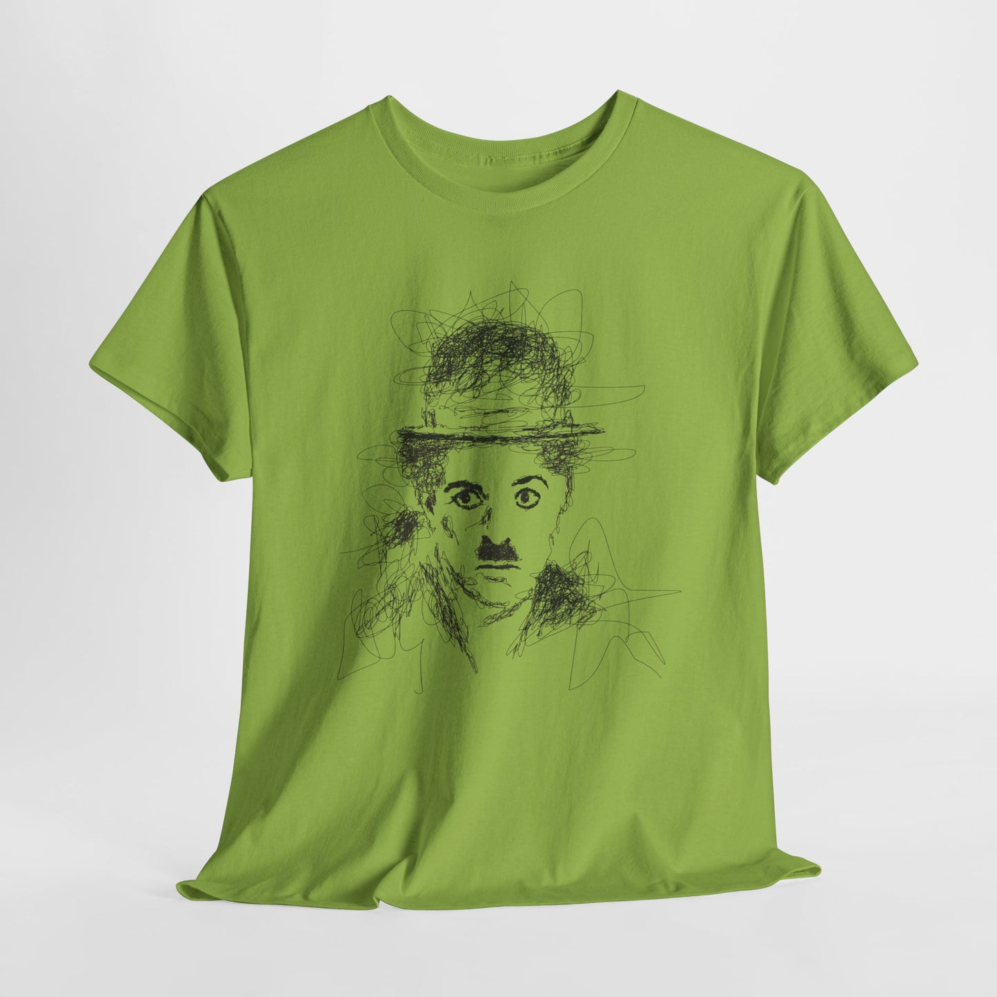 T-shirt Charlie Chaplin, Artistic Character Tee - Unique Graphic Design, Casual Wear, Gift for Artists, Vintage Style, Unisex Fashion