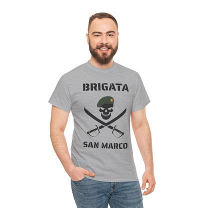 Brigata San Marco Skull T-Shirt — Marina Militare Pirate-Style Tee for Military Fans