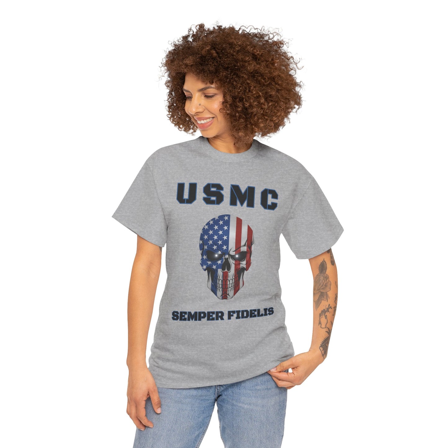 Marines USMC Semper Fidelis T-Shirt | Veteran Patriotic Military Pride Tee