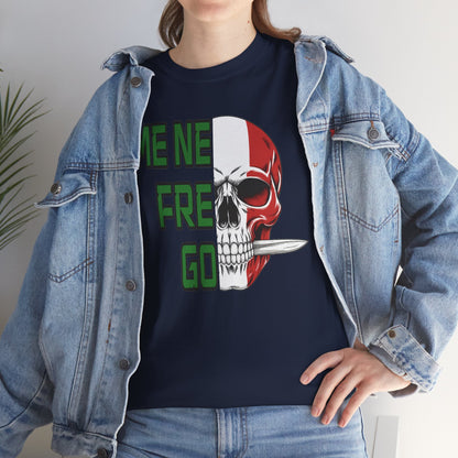 Maglietta Arditi "Me Ne Frego" - T-Shirt Patriottica con Teschio Tricolore