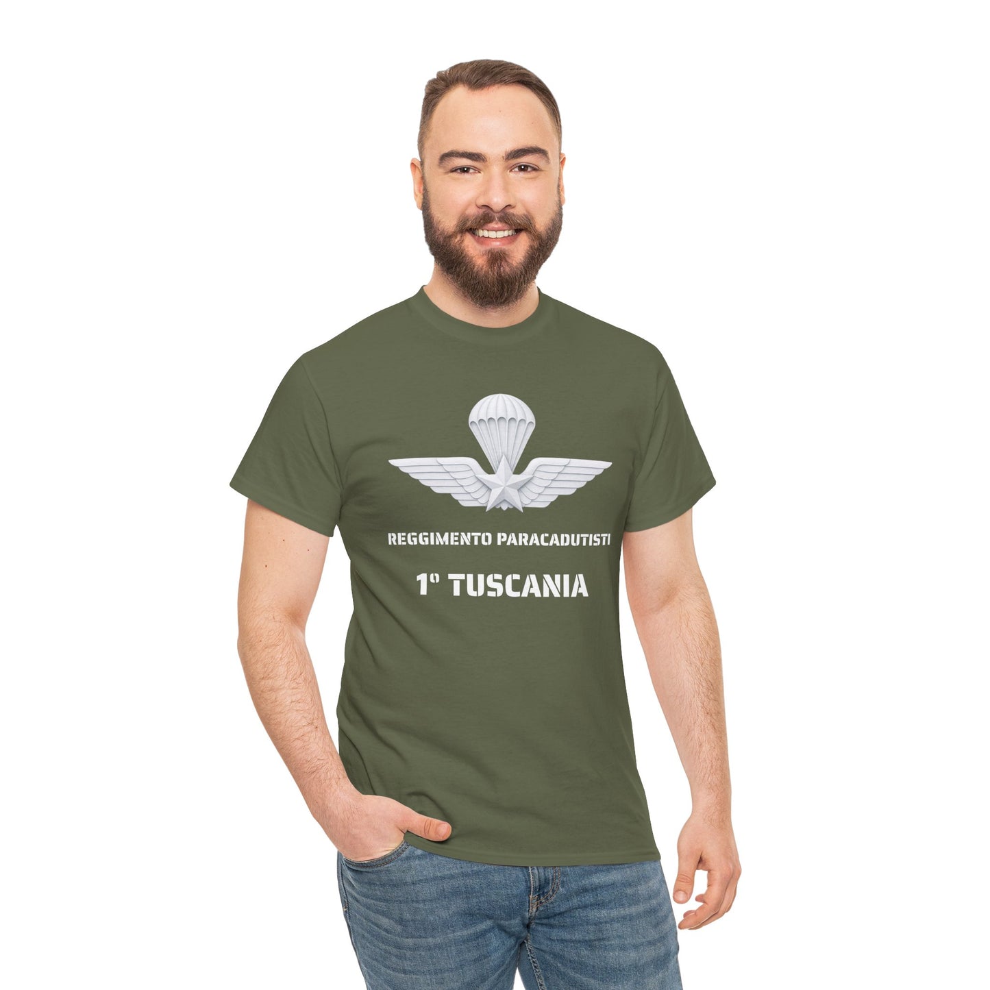Paracadutisti Reggimento Tuscania Emblema T-Shirt | 1 Tuscania Paratrooper