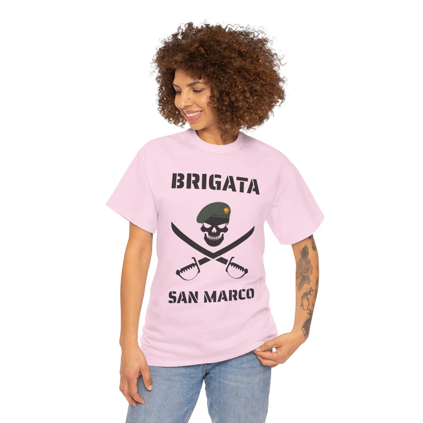 Brigata San Marco Skull T-Shirt — Marina Militare Pirate-Style Tee for Military Fans
