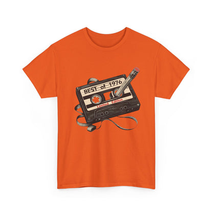 1976 50th Birthday Retro Cassette Tee — Vintage Music Tape Shirt