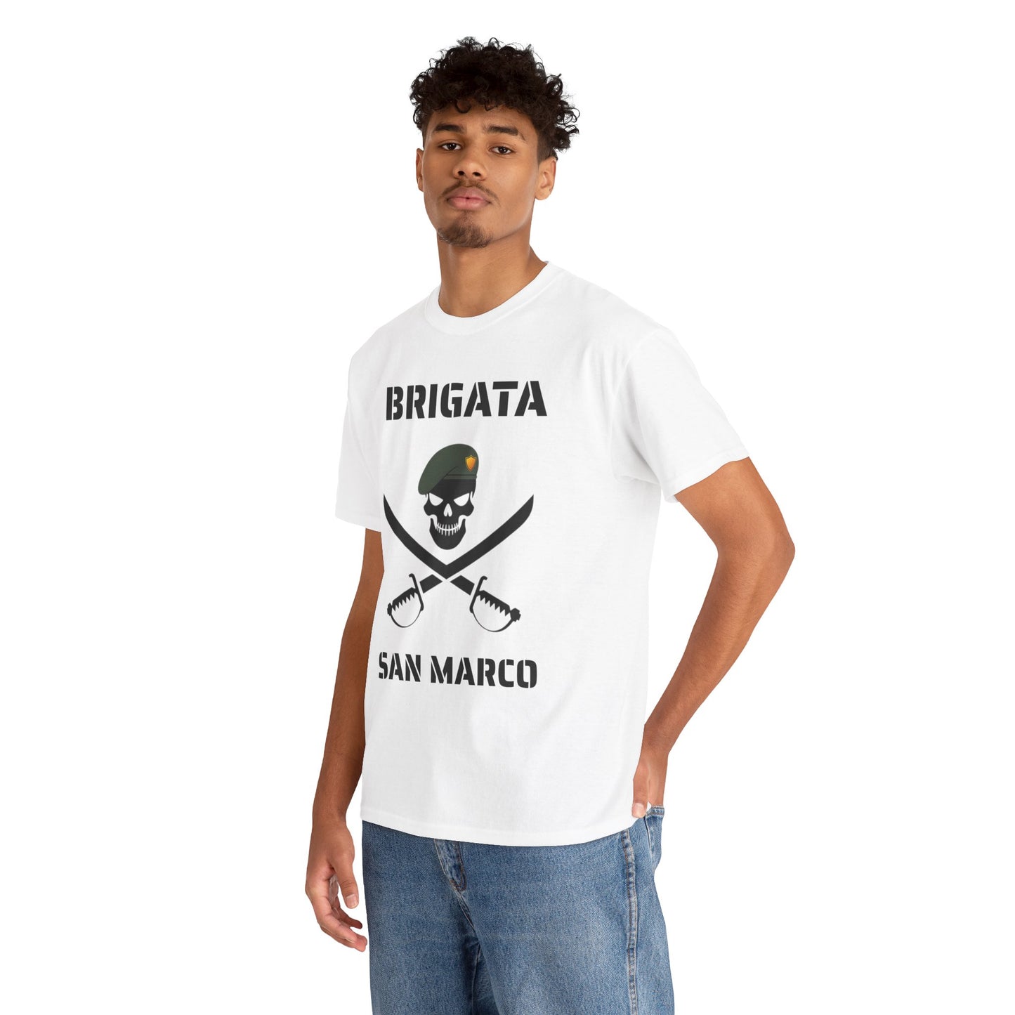 Brigata San Marco Skull T-Shirt — Marina Militare Pirate-Style Tee for Military Fans