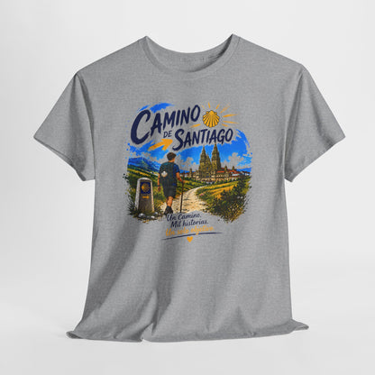 Personalized Camino de Santiago Shirt - Choose Male or Female Pilgrim - Retro Camino T-Shirt - El Camino Hiking Gift