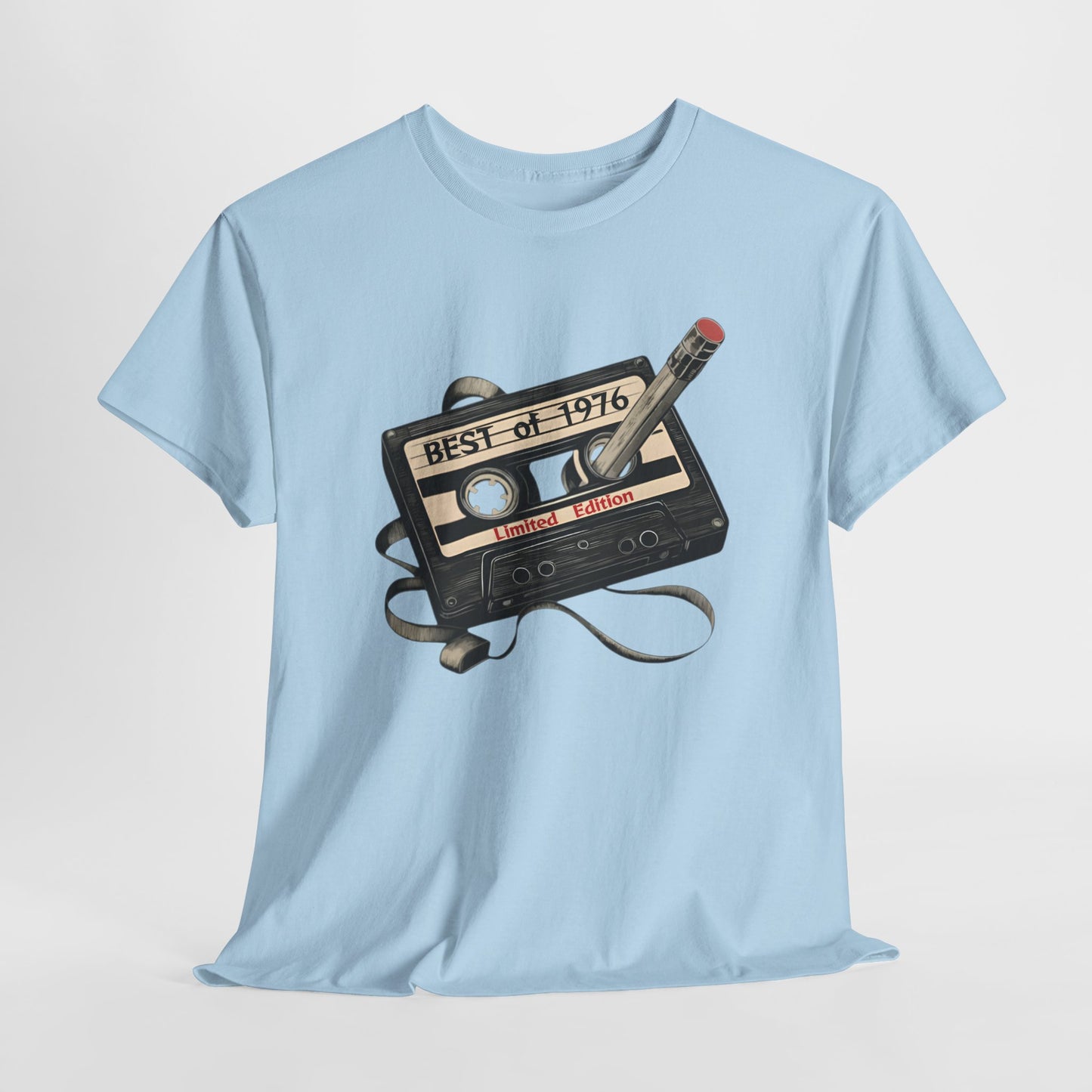 1976 50th Birthday Retro Cassette Tee — Vintage Music Tape Shirt