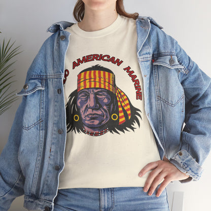T-shirt Geronimo Navajo Tribale - Maglietta Vintage Anni 80 American Marine Heritage