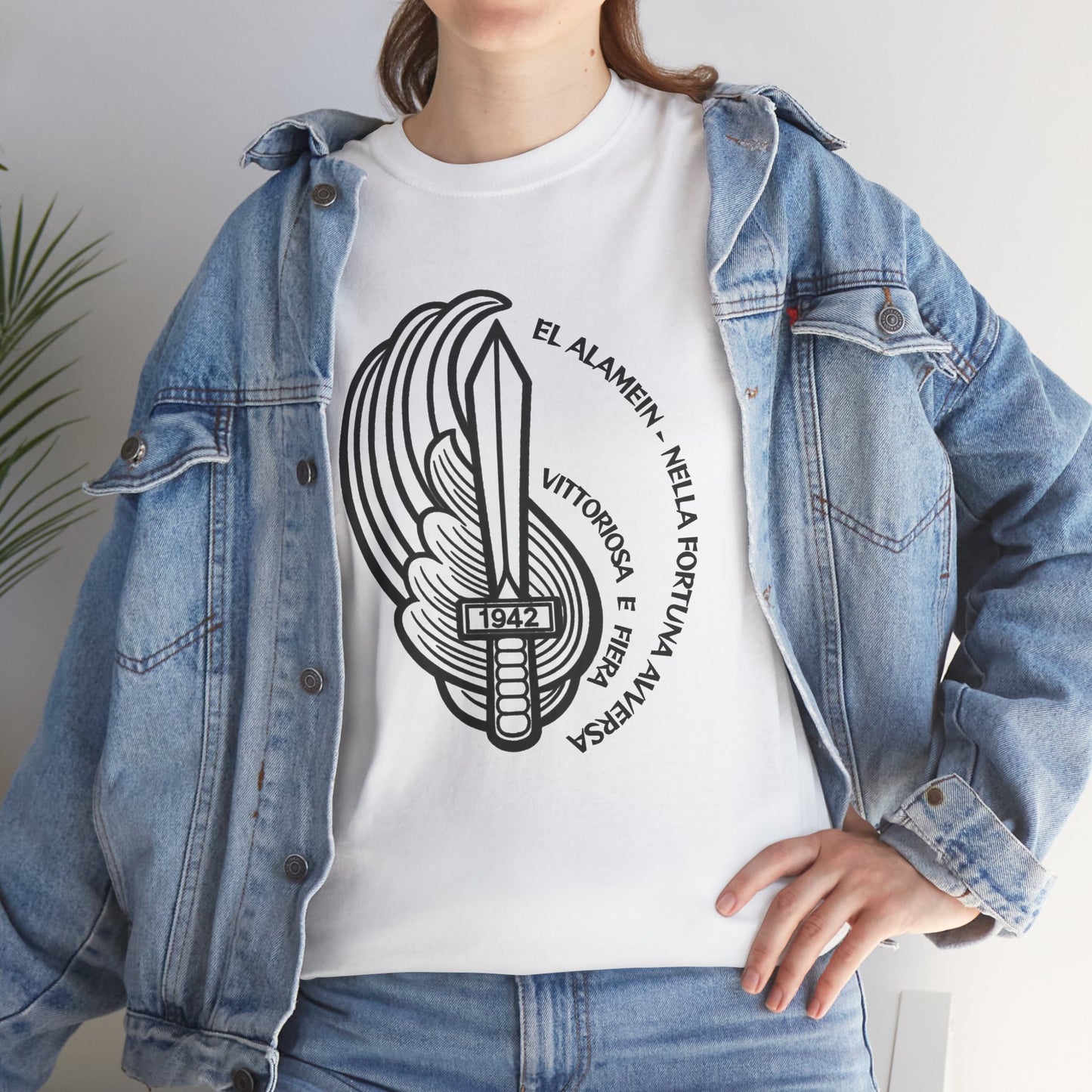 T-Shirt Paracadutisti Folgore El Alamein | Stemma 1942 Pugnale Alato