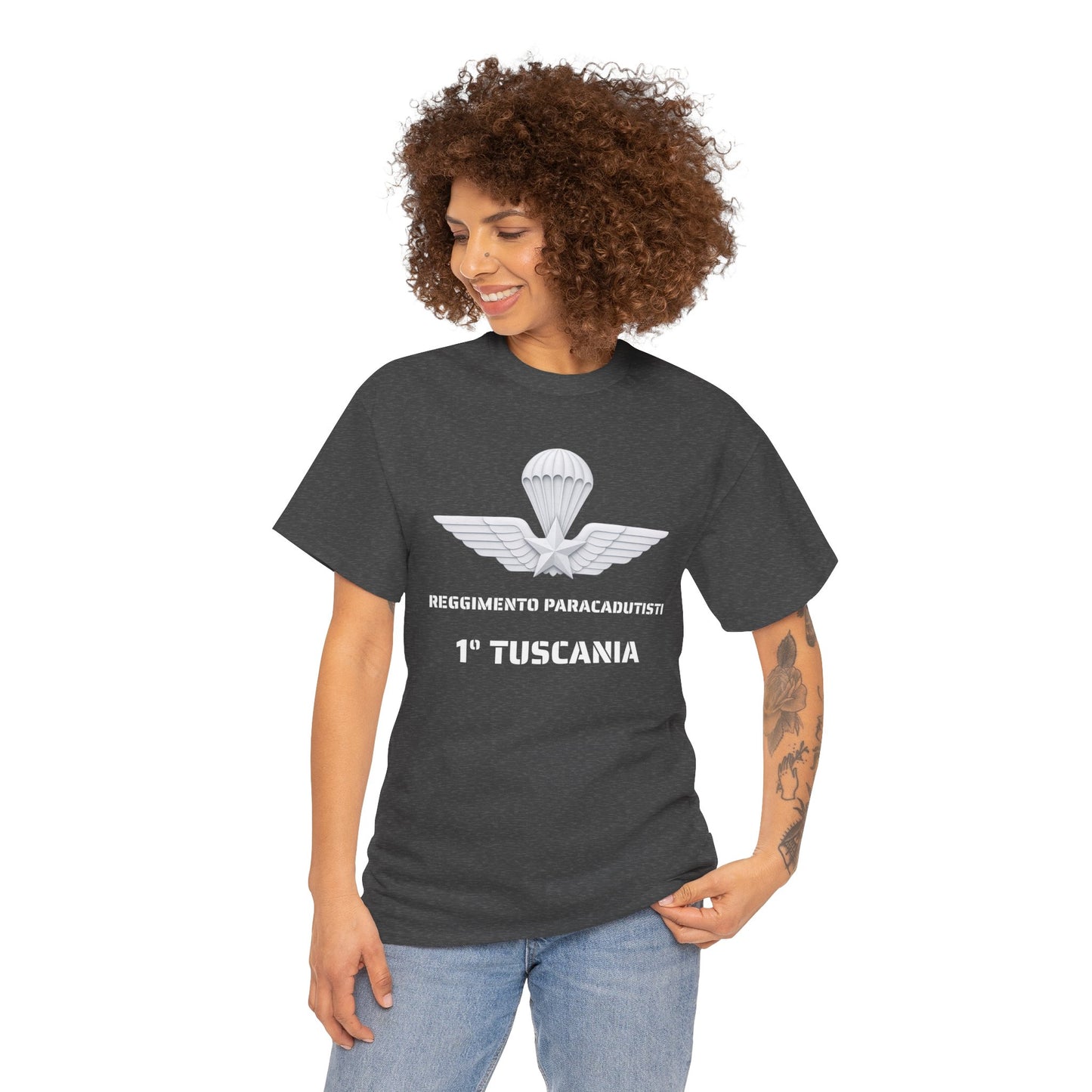Paracadutisti Reggimento Tuscania Emblema T-Shirt | 1 Tuscania Paratrooper