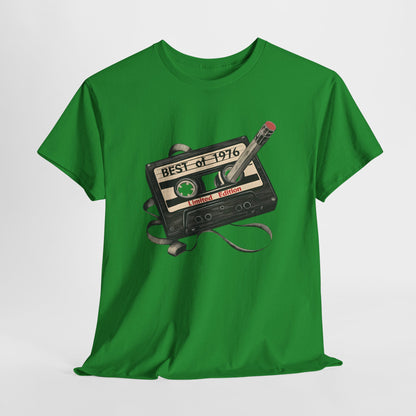 1976 50th Birthday Retro Cassette Tee — Vintage Music Tape Shirt