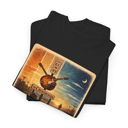 Robert Johnson Crossroads T-Shirt | Delta Blues Mississippi Tee | Route 61 Vintage Guitar Shirt