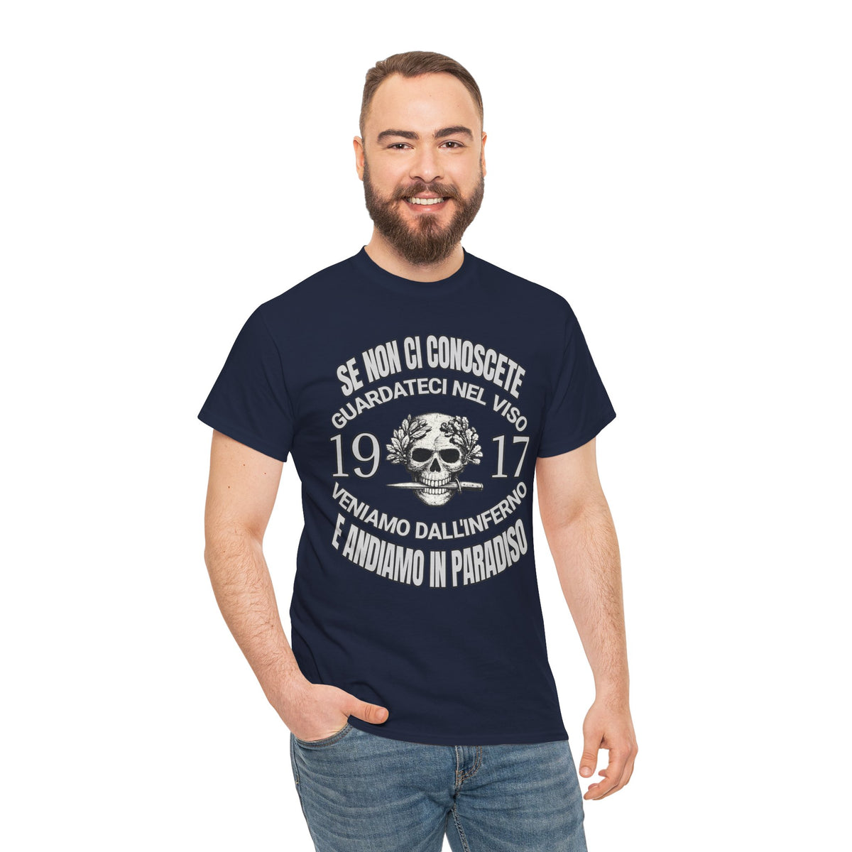 T-Shirt Arditi 1917 Me Ne Frego Militaria Italiana Grande Guerra Teschio