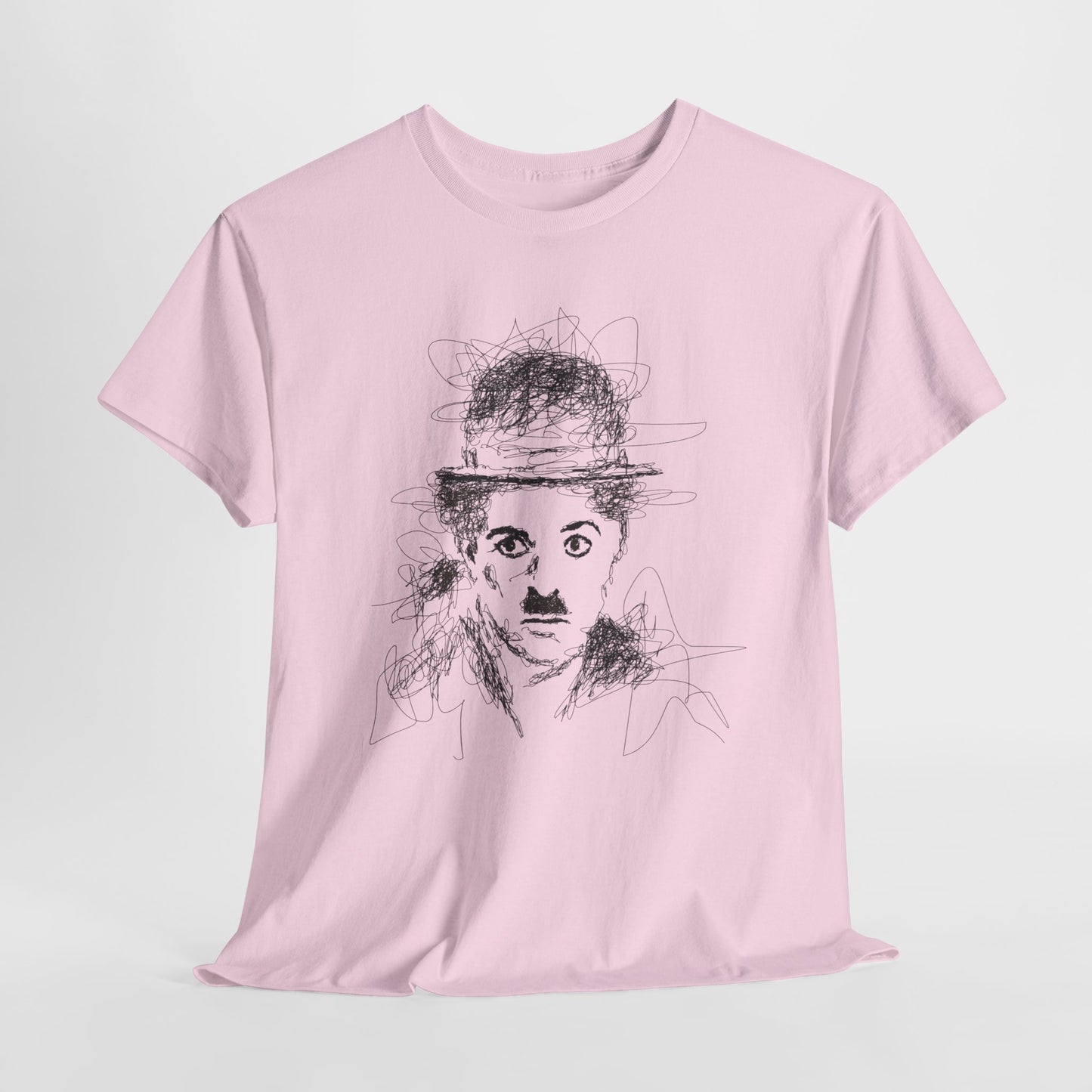 T-shirt Charlie Chaplin, Artistic Character Tee - Unique Graphic Design, Casual Wear, Gift for Artists, Vintage Style, Unisex Fashion