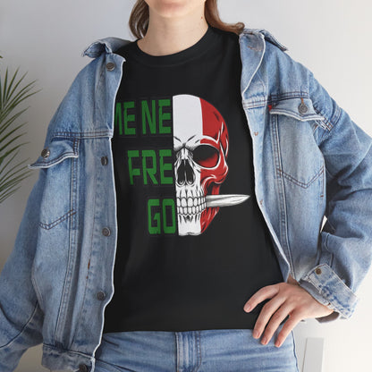 Maglietta Arditi "Me Ne Frego" - T-Shirt Patriottica con Teschio Tricolore