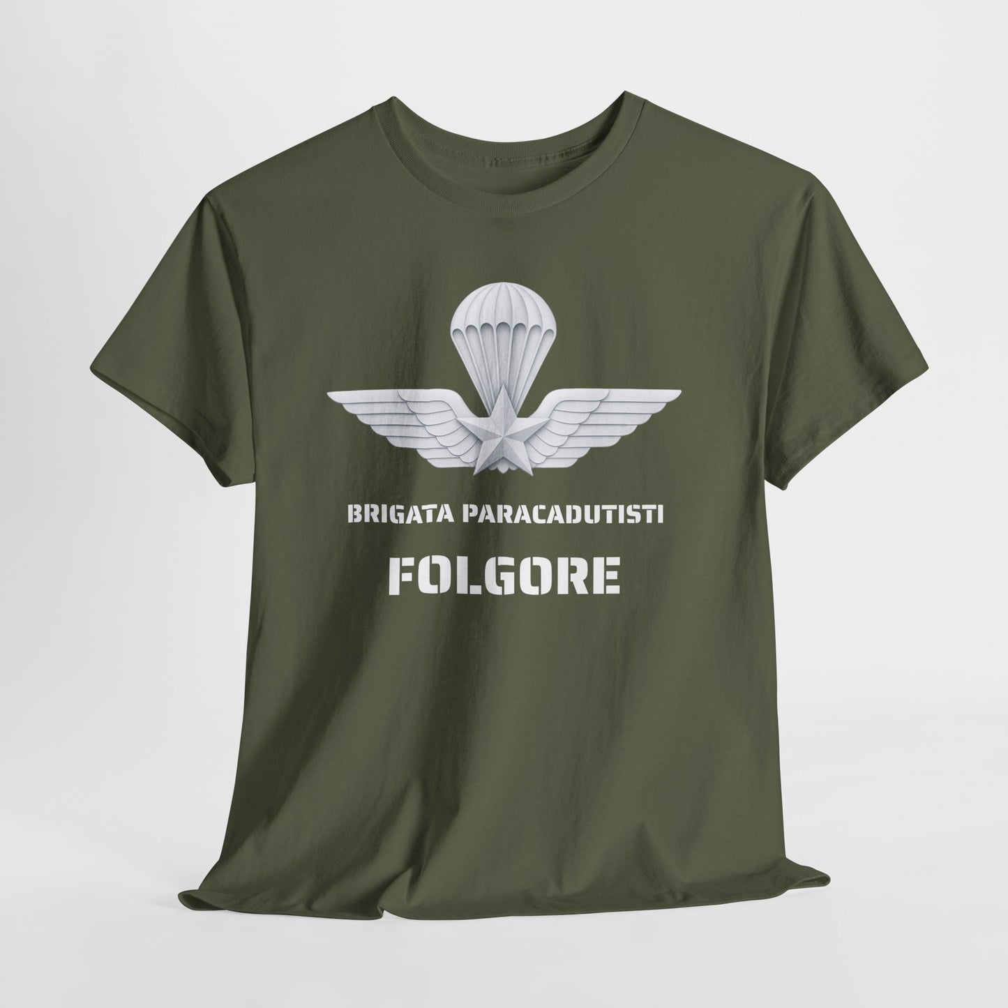 Paracadutisti Folgore T-Shirt Uomo - Brigata Paracadutisti Folgore - Maglietta Militare Italiana Regalo Esercito
