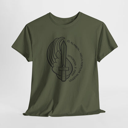 Paracadutisti Folgore El Alamein T-Shirt, Stemma 1942 Pugnale Alato, Design Storico Commemorativo