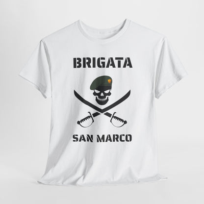Brigata San Marco Skull T-Shirt — Marina Militare Pirate-Style Tee for Military Fans