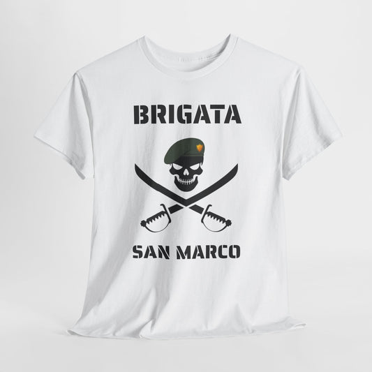 Brigata San Marco Skull T-Shirt — Marina Militare Pirate-Style Tee for Military Fans