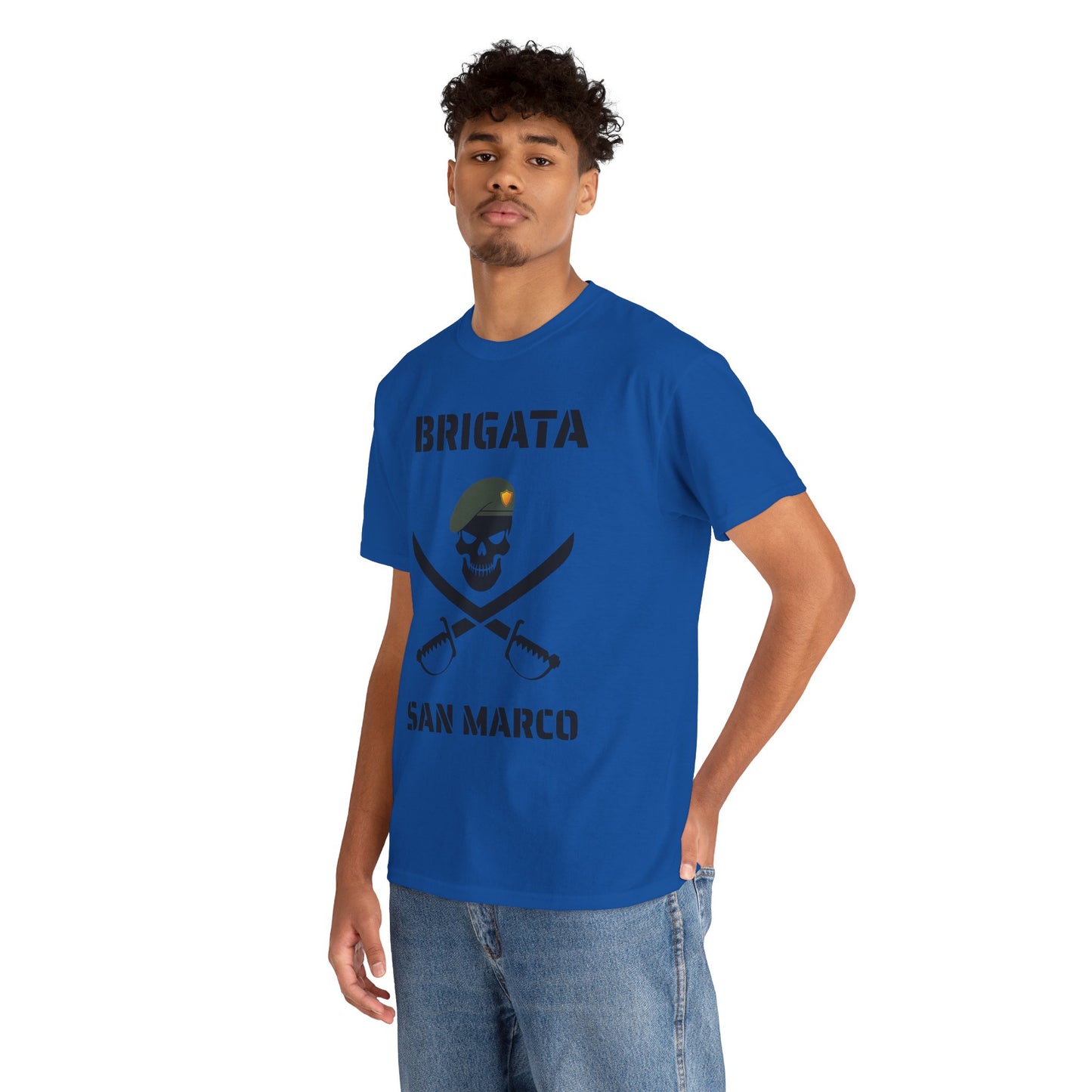 Brigata San Marco Skull T-Shirt — Marina Militare Pirate-Style Tee for Military Fans